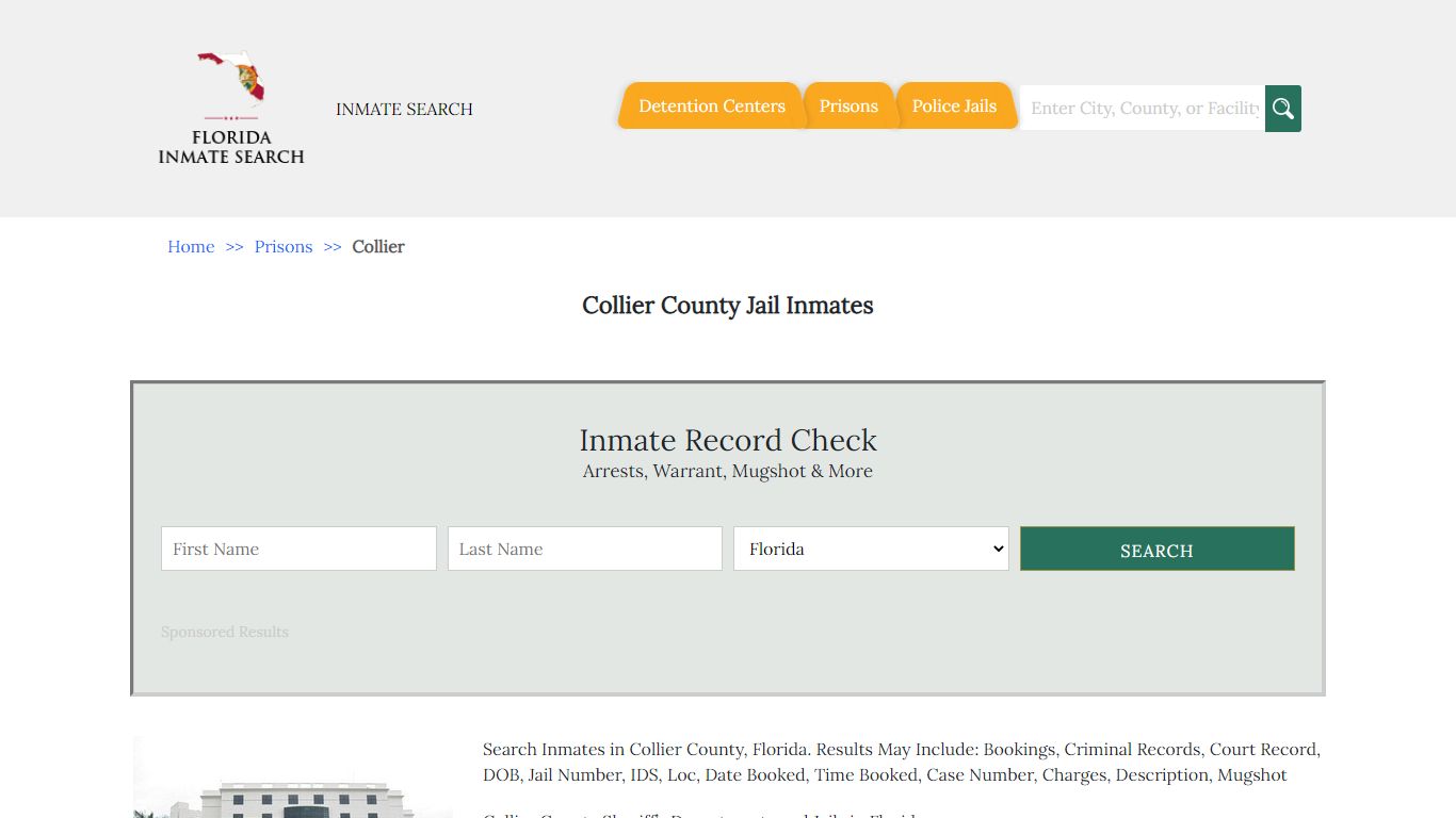 Collier County Jail Inmates | Florida Inmate Search